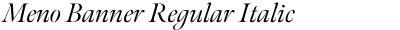 Meno Banner Regular Italic